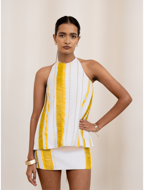 Halterneck Back Tie Top