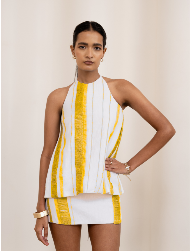Halterneck Back Tie Top