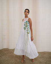 Textured Motif Fringe Dress