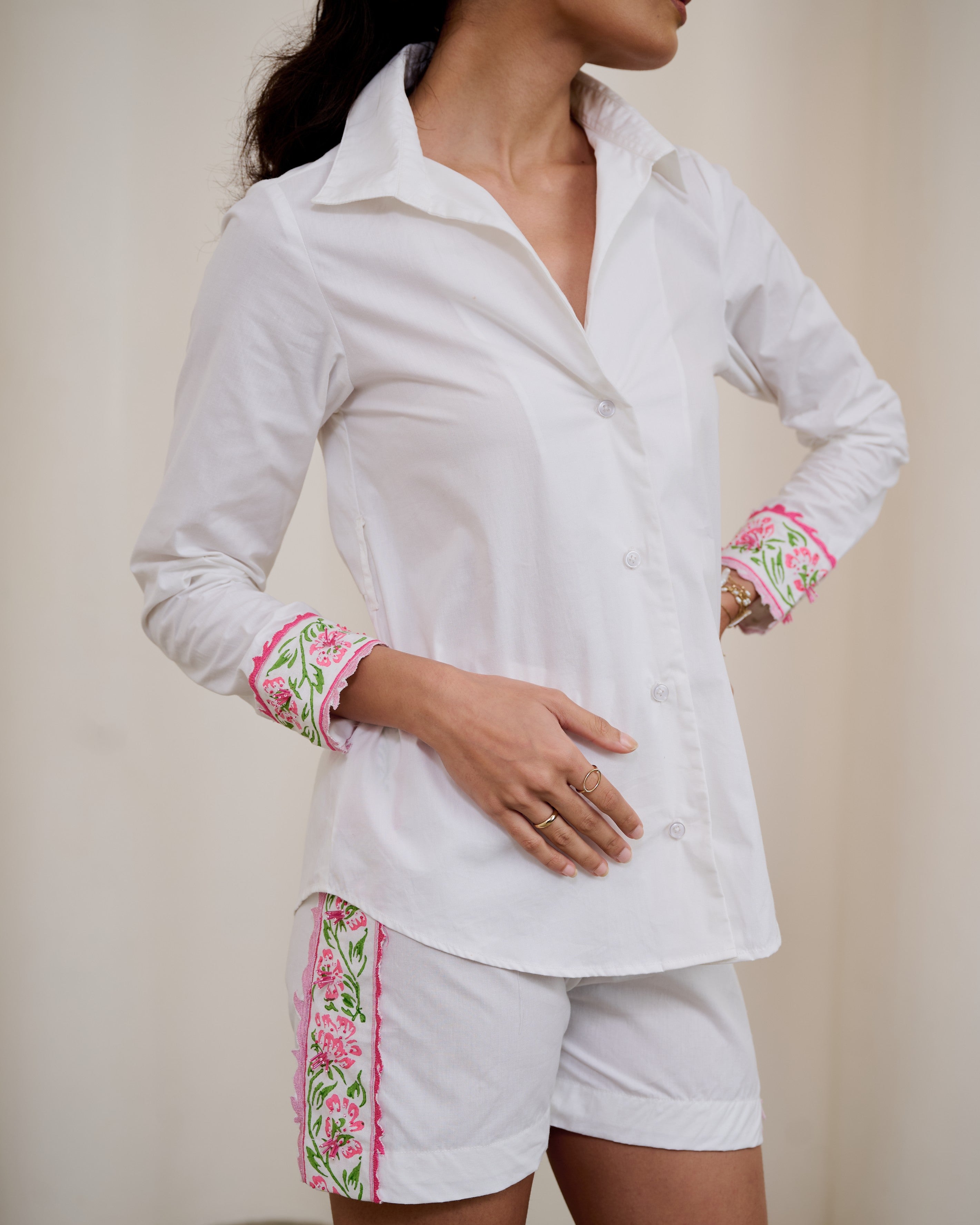 Floral Patch Shirt Co-ord
