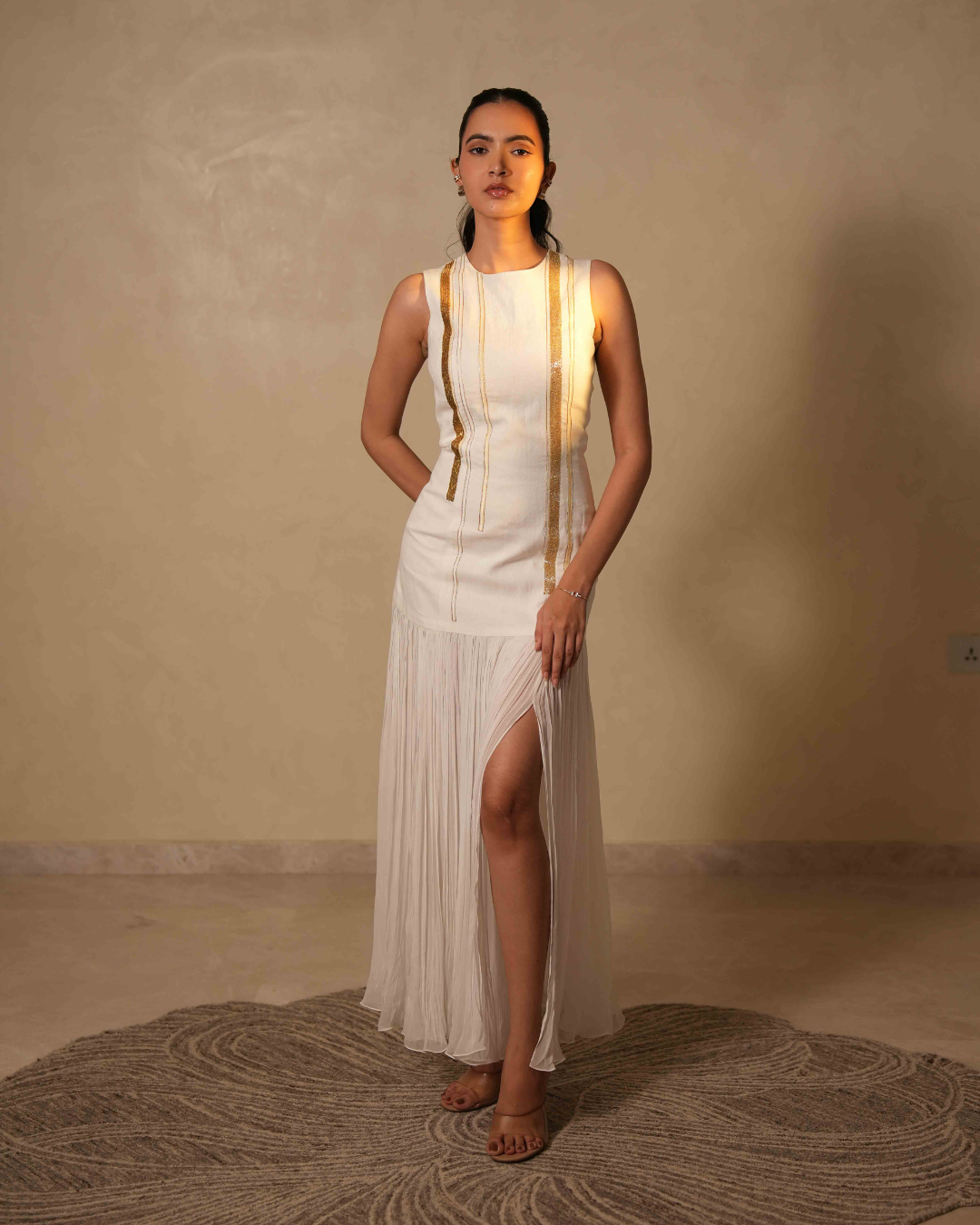 Brass & Katdana Pleated Dress